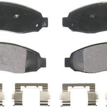 Wagner QuickStop ZX962 Semi-Metallic Disc Pad Set Includes Pad Installation Hardware, Front