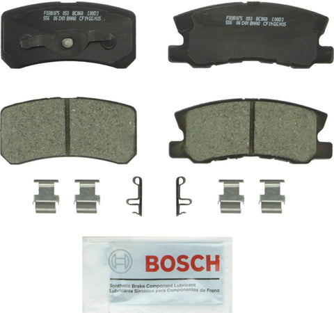 Bosch BC868 QuietCast Premium Ceramic Disc Brake Pad For: Chrysler 200, Sebring; Dodge Avenger, Caliber; Jeep Compass, Patriot; Mitsubishi Endeavor, Lancer, Montero, Outlander Sport, Rear