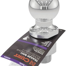 CURT 40004 Chrome Trailer Hitch Ball, 6,000 lbs, 2-Inch Diameter, 1 x 2-1/2-Inch Shank