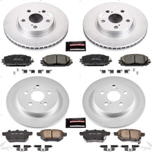 Power Stop CRK5871 Coated Brake Rotor & Ceramic Brake Pads- front & rear