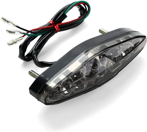 CICMOD Motorcycle 15 LED Brake Running Turn License Plate Tail Light Quad ATV Bike Motorbike 12V New (Type A)