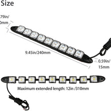 EEEKit Daytime Running Light, 9 LED DC 12V 4.5W Driving Daylight Fog Waterproof Dustproof Light with Adhesive Tape, 2 Pack, White