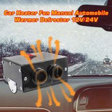 N/W Portable Car Heater,12V /600W Car Fan Heater, 2 Holes Heated Automobile Warmer Defroster,for Car, Truck