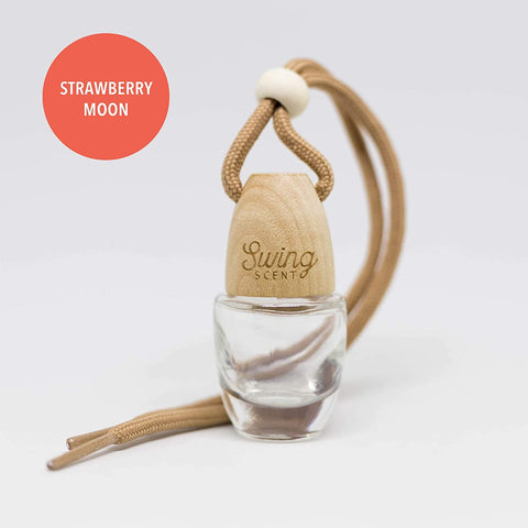 Swing Scent Air Freshener (Strawberry Moon) Hanging Fragrance Diffuser For Car or Small Space