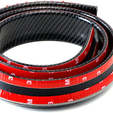 iJDMTOY (1 Universal PU Trunk or Roof Lip Spoiler or Roof Spoiler Body Kit Trim Sticker, 4.5ft (145cm/1.4m), Carbon Fiber Pattern