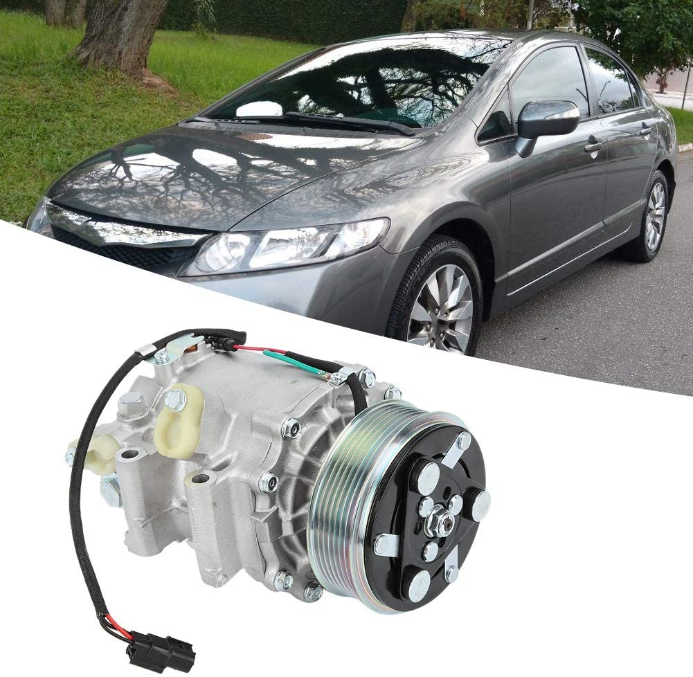 AC Compressor & A/C Repair Kit, Air Condition Compressor Replacement Fit for Honda Civic 1.8L 2006-2011 38810RNAA02