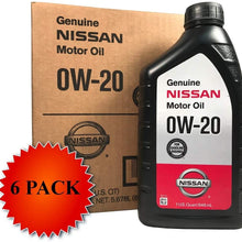 Genuine Nissan Synthetic 0W-20 Motor Oil 999PK-000W20N (Case of 6)