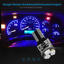 Partsam T5 74 37 LED Light Bulbs 17 18 70 Instrument Panel Gauge Cluster Dashboard Lighting Lights -10Pcs Blue