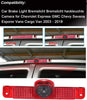 4.3 '' Rearview Mirror + Third Roof Top Mount Brake Lamp Reverse Rear View Backup Camera Angle and Distance Adjustable IR Night Vision for Chevrolet Express GMC Chevy Savana Exporer Vans Cargo