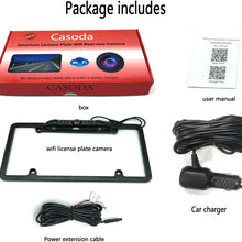 Casoda WiFi License Plate Backup Camera for iPhone and Android,Ultra Strong Signal Smooth Video Image Never Freezing Clear Picture Suitable for Cars Trucks Trailers SUVs Pickups Easy to Install