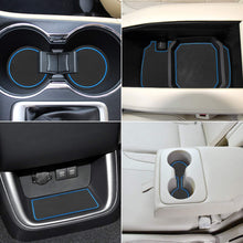 Auovo Anti Dust Door Mats for Toyota Highlander 2019 2018 2017 2016 2015 2014 Interior Accessories Custom Fit Door Compartment Cup Center Console Liners(14pcs/Set, Blue)