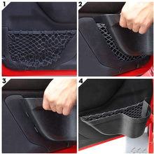 RT-TCZ for Jeep JK Front Door Side Insert Storage Box Pilot Passenger Storage Tray Organizer Front Door Mesh Storage Box for 2011-2018 Jeep Wrangler JK JKU Black