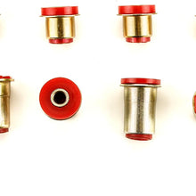 Andersen Restorations Red Polyurethane Control Arm Bushings Set with Oval Lower Control Arm Bushings Compatible with Oldsmobile 442/Cutlass OEM Spec Replacements (8 Piece Kit)