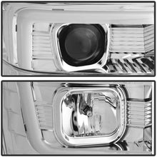 V2 LED Tube DRL Aftermarket Replacement Headlights for Ford F250 350 450 08-10 - Chrome/Clear Lens