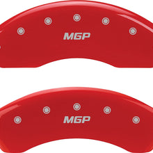MGP Caliper Covers 12001SCHBRD Caliper Cover with Red Powder Coat Finish, (Set of 4)