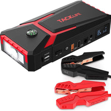 TACKLIFE T8 800A Peak 18000mAh Car Jump Starter with LCD Display (up to 7.0L Gas, 5.5L Diesel Engine), 12V Auto Battery Booster with Smart Jumper Cable, Quick Charging