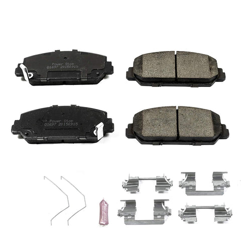 Power Stop 17-1697, Z17 Front Ceramic Brake Pads with Hardware