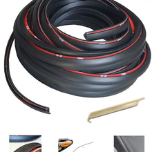 KING FENDER FLARES Edge Trim Rubber Gasket WELTING T-Style 30' FEET - with Alignment Tool for CAR and Truck Wheel Wells - Double Edge - Length 30’ FEET - Automotive Adhesive 3M Tape Bonds to Flare