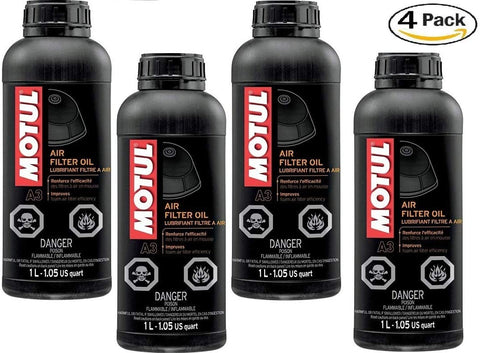 Motul 103249-CS Air Filter Oil, 4 Pack, 33.81 Fluid_Ounces