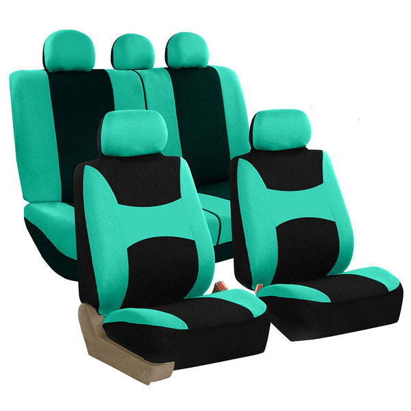 FH Group FB030MINT115 full seat cover (Side Airbag Compatible with Split Bench Mint)