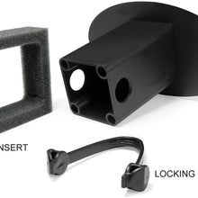 Jewelry For Cars for CarBeyondStore GMC Sierra Black Aluminum Plate Insert on ABS Plastic 2 inch Tow Hitch Cover