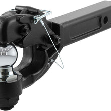 CURT 48007 Pintle Hitch with 2-Inch Trailer Ball, Fits 2-Inch Receiver, 16,000 lbs, 15-1/4-Inch Length