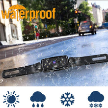 Kecxny HD Wired Backup Camera with 4.3 Inch Monitor, IP68 Waterproof Car Rear View Backup Camera LED Light Night Vision License Plate Camera System Kit for Cars,Trucks,Vans,Campers