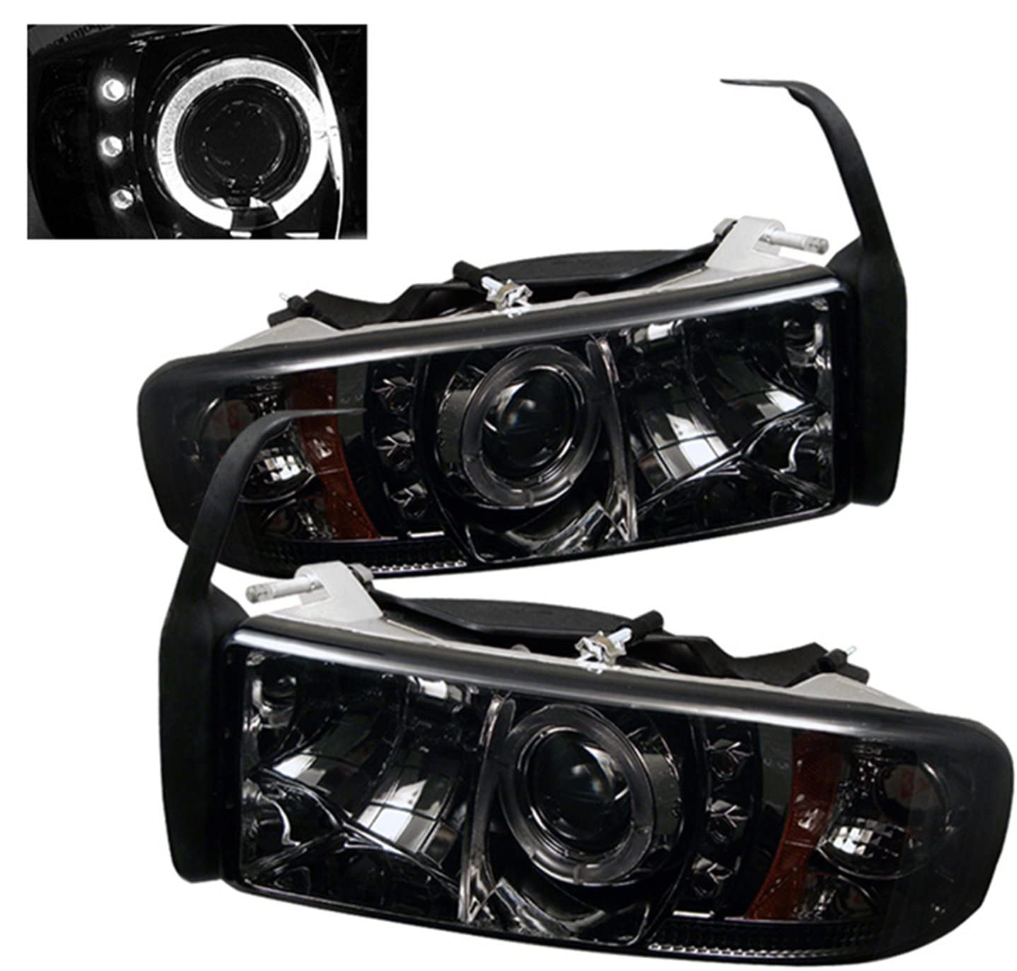 Spyder Auto 5010100 LED Halo Projector Headlights Chrome/Smoked