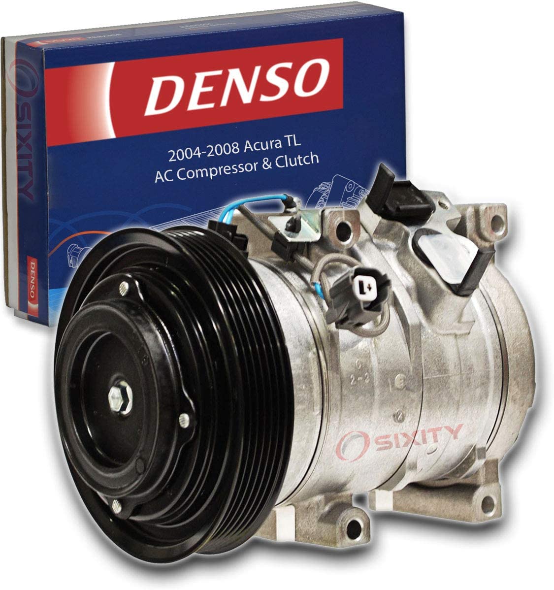 Denso AC Compressor & Clutch for Acura TL 3.2L 3.5L V6 2004-2008 HVAC Air Conditioning Heat