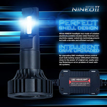NINEO 9005 HB3 LED Headlight Bulbs - CREE Chips - 12000Lm 6500K Extremely Bright All-in-One Conversion Kit,360 Degree Adjustable Beam Angle
