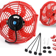 New High Performance Aluminum Radiator + 2 x 10" Red Cooling Fans Kit For Nissan Fairlady 350Z Z33 Manual MT 2003-2006 04 05 06