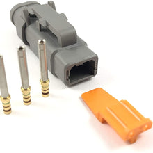 5x Deutsch DTM 2-Way Socket Connector Kit 24-20 AWG Gold Contact Plug DTM06-2S