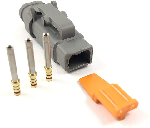 5x Deutsch DTM 2-Way Socket Connector Kit 24-20 AWG Gold Contact Plug DTM06-2S
