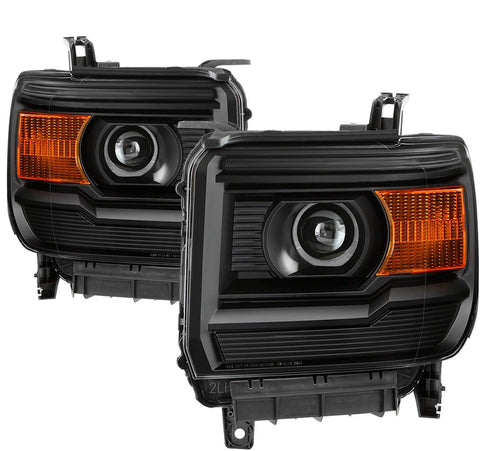 Spyder Auto 9042423 OEM Style Headlights Halogen Models Does Not Fit Factory HID Models Black OEM Style Headlights