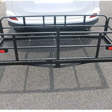 Cargo Carrier Hitch Mount Luggage Carrier Folding Legs Spring Hooks Cargo Basket for Outdoor