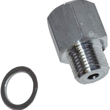 A-Team Performance Oil Pressure Sensor LS Engine Swap M16 1.5 Adapter to 1/8 NPT National Pipe Thread Compatible with LS1 LSX LS3 Gauge 551172 Silver, Pack of 1