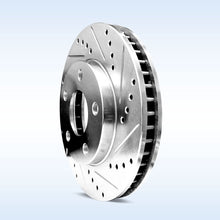 Power Sport Cross Drilled Slotted Brake Rotors and Ceramic Brake Pads Kit -81347 [FRONTS]