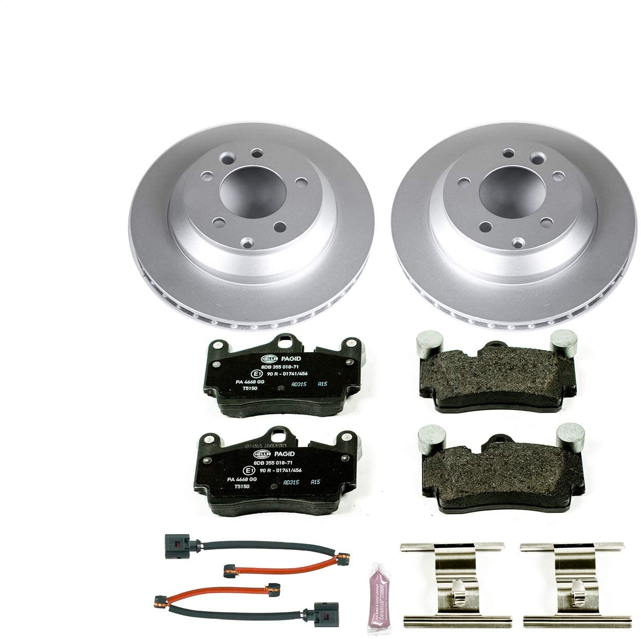 Power Stop ESK5312 Rear Euro-Stop Brake Kit Porsche Audi Volkswagen