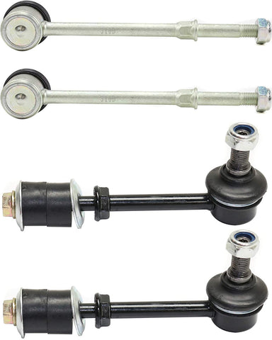 Sway Bar Link Compatible with 2004-2011 Volvo S40 Set of 2 Rear Passenger and Driver Side