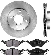 CRK11148 FRONT 258 mm Premium OE 4 Lug [2] Brake Disc Rotors + [4] Metallic Brake Pads