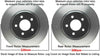 Detroit Axle - 12.58'' Front and 12.13'' Rear Drilled & Slotted Brake Rotors w/Ceramic Pads w/Hardware & Brake Kit Fluid for 2011-2012 Nissan Murano CrossCabriolet - [2013-2014 Nissan Murano]