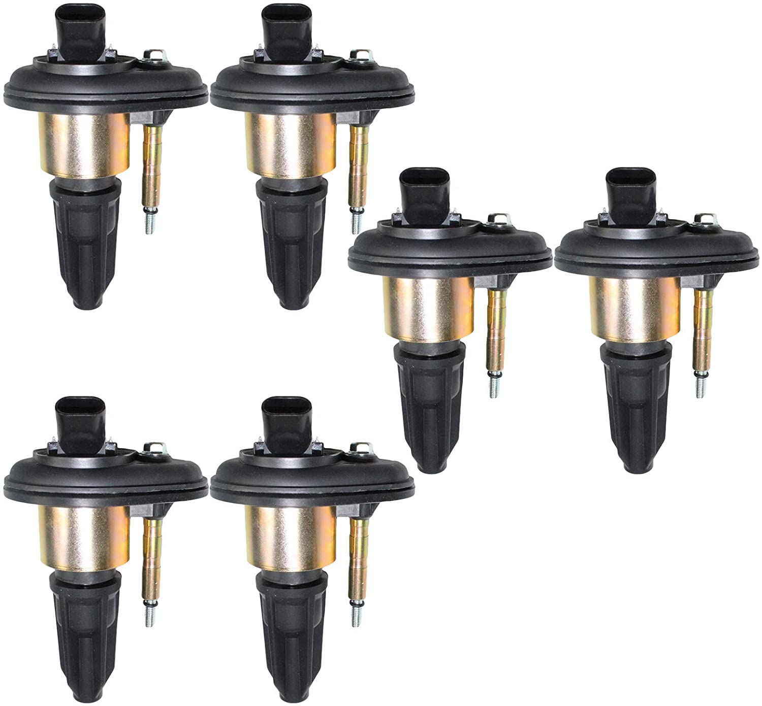 LOSTAR Pack of 6 Ignition Coils for Trailblazer Envoy Rainer Colorado Canyon Isuzu GMC Olds Saab UF303 C1395 UF-303