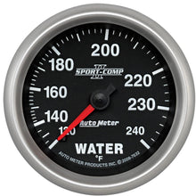 Auto Meter 7632 Sport-Comp II 2-5/8" 120-240 F Mechanical Water Temperature Gauge