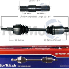 SurTrack Set of Front Driver Left CV Axle & Intermediate Shafts For Ram 1500 4WD