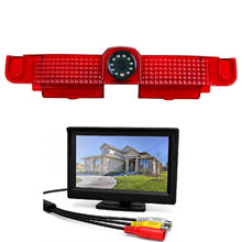 Misayaee Car Third Roof top mount brake lamp camera Brake Light Rear View Backup Camera Set+4.3 Inch Monitor Kit for Truck Transporter Chevy Express/GMC SAVANA 2003-2017/Explorer Vans