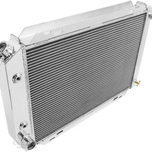 Champion Cooling Systems, 2 Row with 1" Tubes All Aluminum Replacement Radiator For Ford / Lincoln / Mercury Models 1975-1993, American Eagle Part #AE138