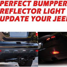 Rear Bumper Reflector Lights Red Lens Compatible with 2012-2018 Jeep Grand Cherokee Compass 2013-2017 Patriot 2012-2020 Dodge Journey - Replace 57010721AC 57010720AC Lamps Assembly, Pack of 2