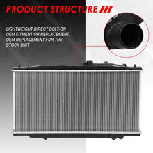 Replacement for 05-07 Honda Accord V6 Hybrid 1-1/4 inches Inlet OE Style Aluminum Direct Replacement Racing Radiator