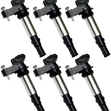MAS Set of 6 Ignition Coils compatible with Cadillac SRX CTS STS GMC Acadia Buick Chevy Saab Saturn V6 2.8L 3.6L UF375 UF-375