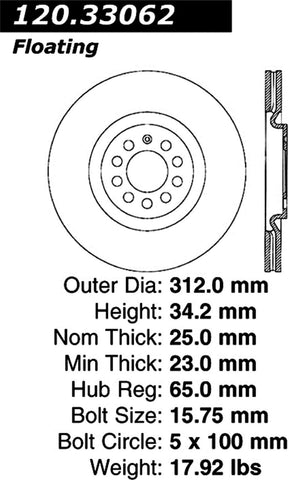Stoptech 127.33062R Auto Part